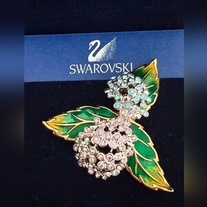Swarovski Hydrangea Flower Brooch